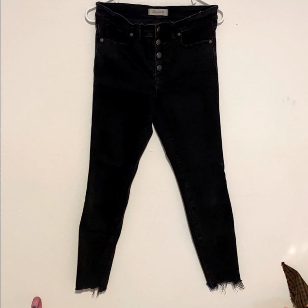 Madwell black 9” high rise jeans skinny